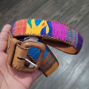 Vintage Bohemian Belt 38 Colorful Woven Hippie Festival Beach Vacation Vibes